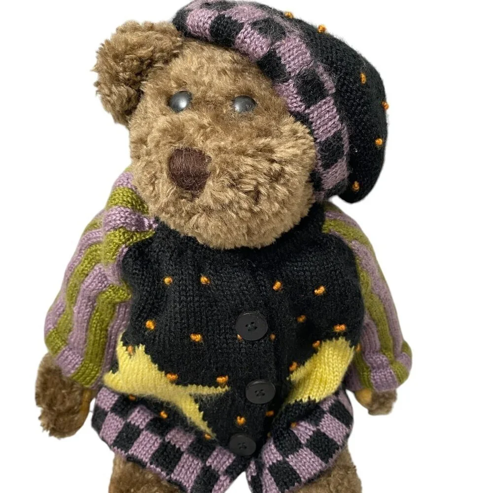 Halloween Teddy Bear with Pumpkin Sleepy Hollow Heather Hykes by Artisan Flair